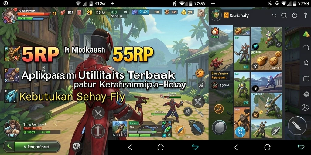 Screenshot utama 55RP menunjukkan antarmuka yang bersih dan fitur yang mudah digunakan.