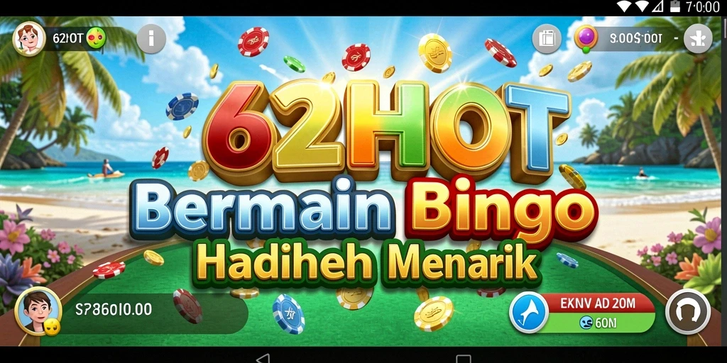 Tampilan gameplay seru Bingo di 62HOT dengan interaksi menarik.