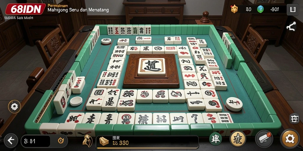 Tampilan gameplay Mahjong yang menakjubkan di 68IDN.