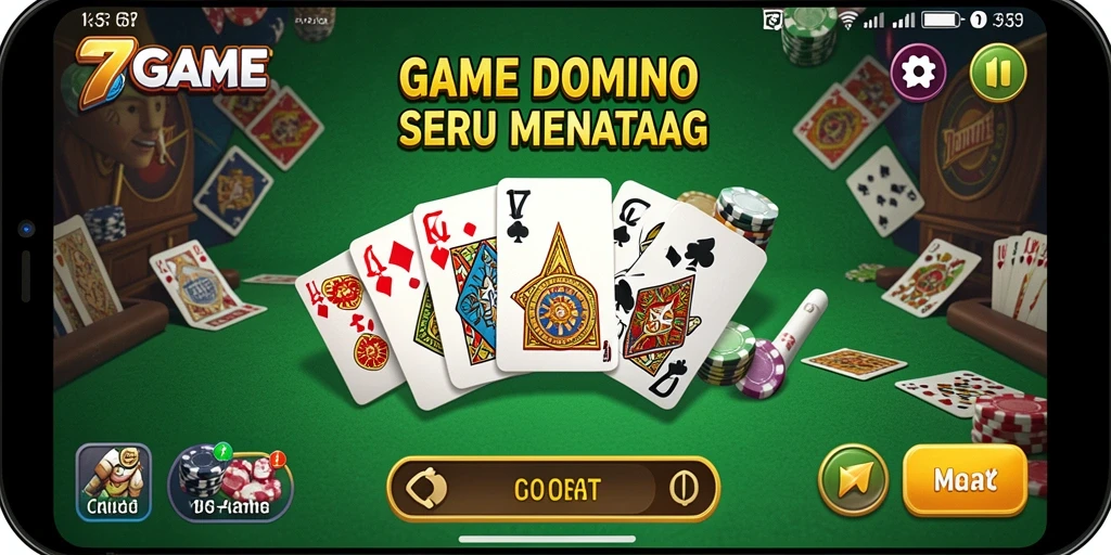 Screenshot gameplay menampilkan pertarungan seru di domino.