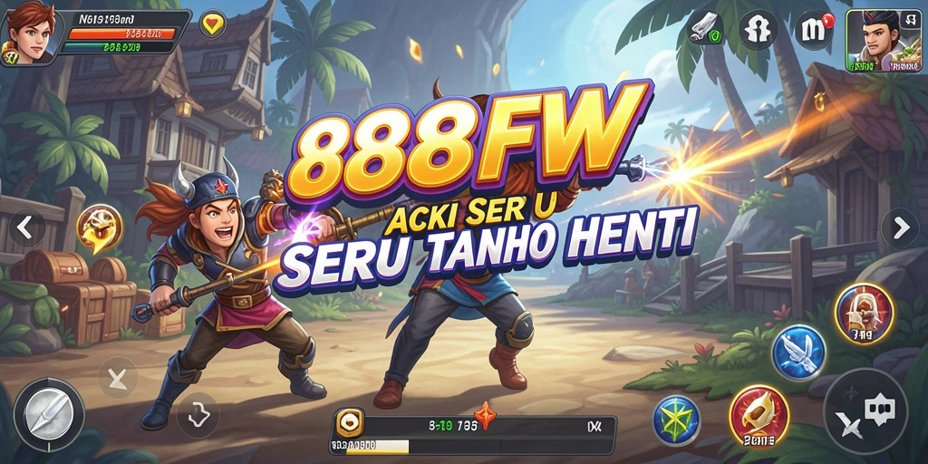 Tampilan gameplay seru dalam aksi mendebarkan 888FW.