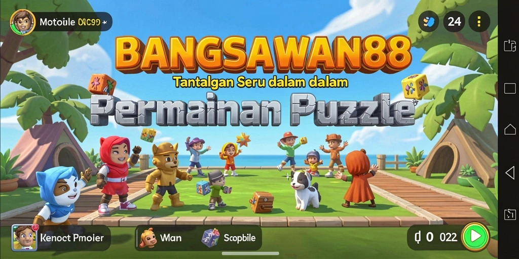 Screenshot gameplay BANGSAWAN88 menampilkan tantangan teka-teki yang menarik.