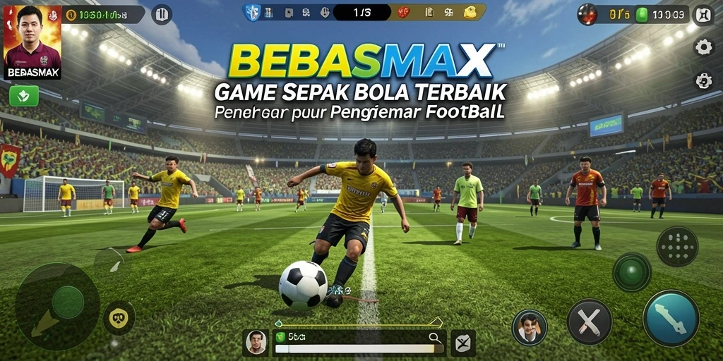 Screenshot gameplay BEBASMAX menampilkan aksi seru di lapangan.