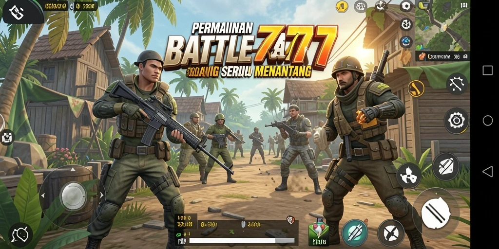 Screenshot CERIA777 menunjukkan aksi seru dalam gameplay Battle Royale.