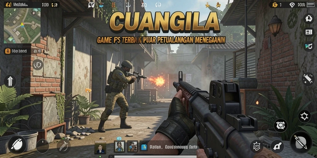 Screenshot gameplay CUANGILA menampilkan aksi tembak-menembak yang mendebarkan.