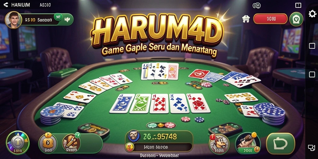 Tampilan menarik dari gameplay Gaple di HARUM4D.
