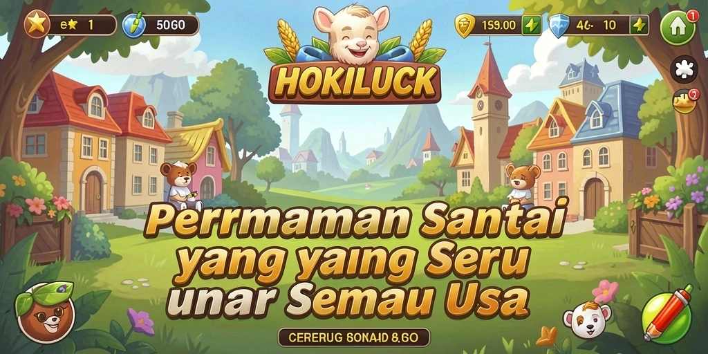 Tampilan gameplay HOKILUCK yang ceria dan mengasyikkan.
