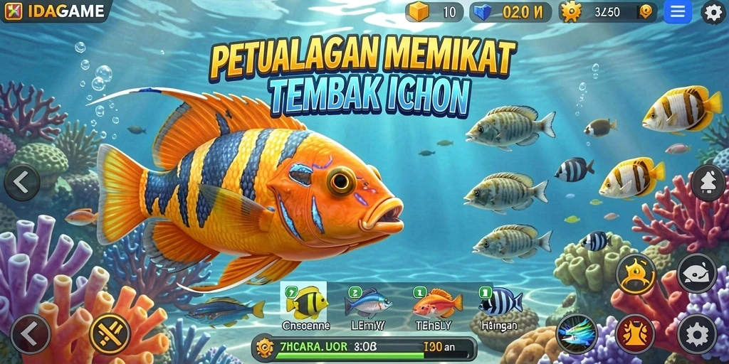 Tangkapan layar IDAGAME yang menampilkan aksi seru Tembak Ikan.