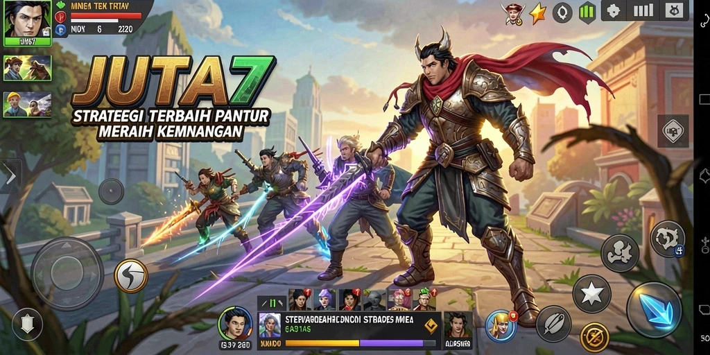 Tampilan permainan strategi yang mendebarkan di JUTA7.