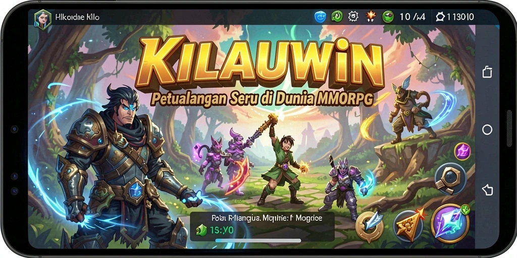 Screenshot gameplay KILAUWIN menunjukkan pertarungan mendebarkan antar karakter.
