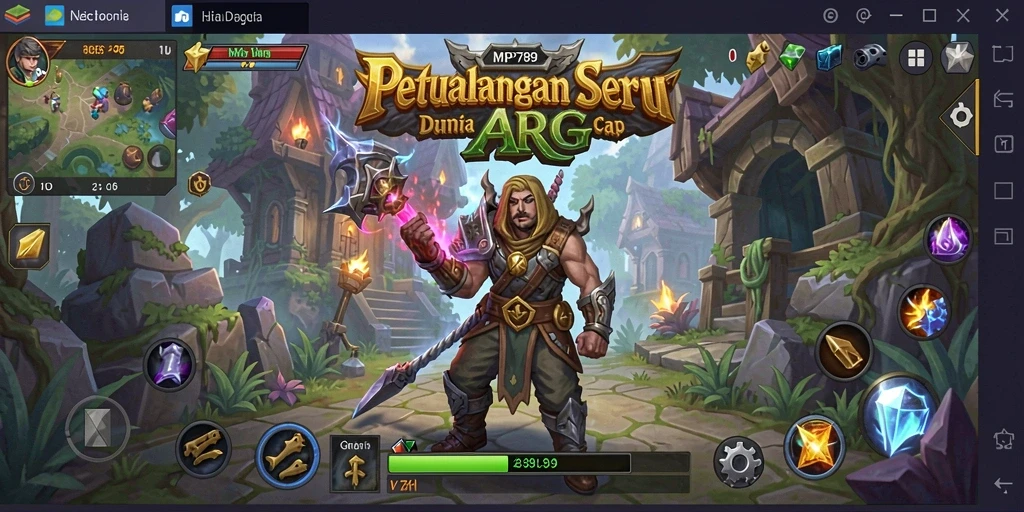 Screenshot gameplay dari MVP789 menampilkan pertarungan epik dalam dunia ARPG.