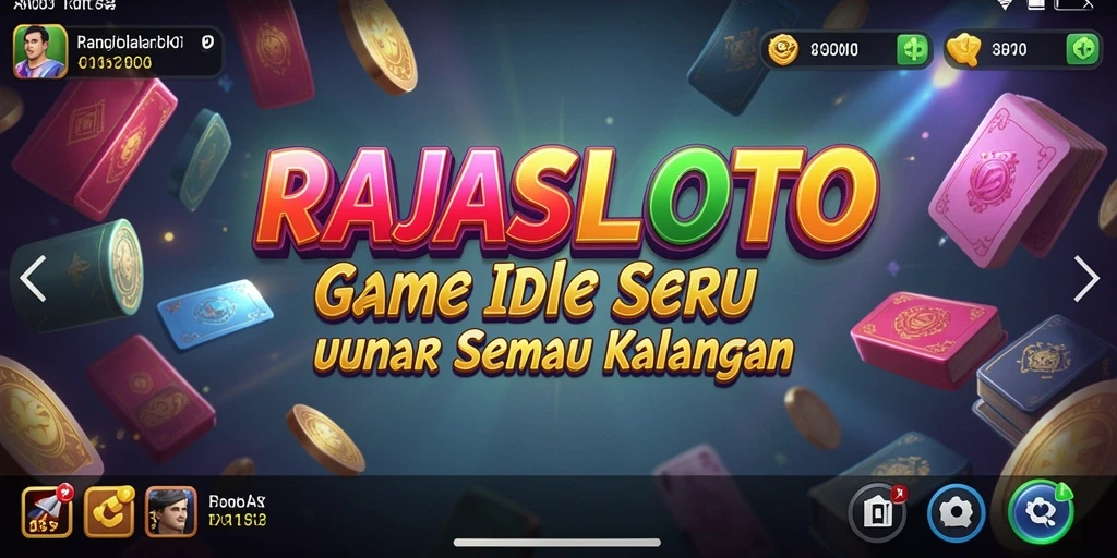 Screenshot menunjukkan gameplay seru dan santai RAJASLOTO.