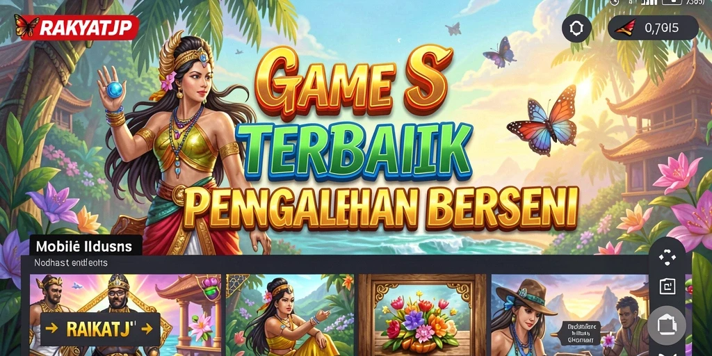 Tampilan gameplay RAKYATJP yang menarik dan penuh warna.