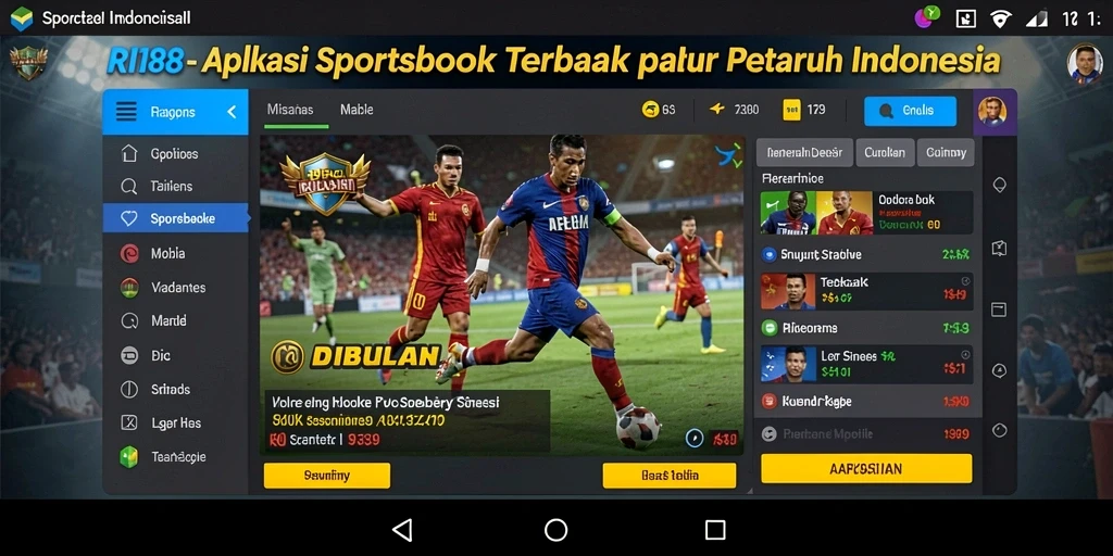 Tampilan gameplay Sportsbook RI188 dengan berbagai jenis taruhan.