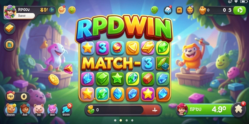 Tampilan gameplay RPIDWIN yang penuh warna dan menantang.