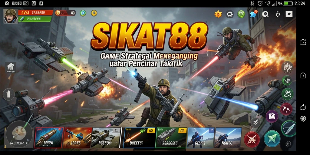 Tampilan gameplay menegangkan dari SIKAT88 yang penuh strategi.