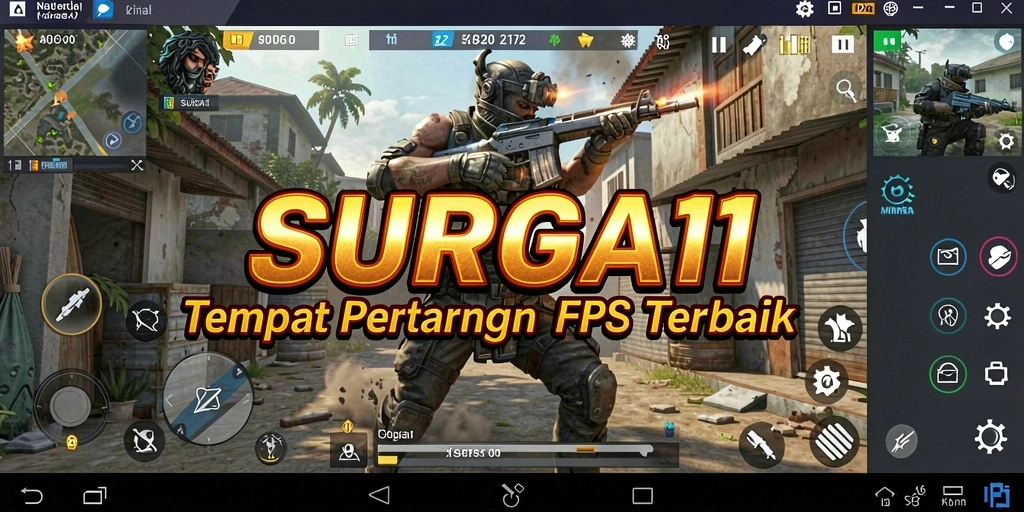 Screenshot SURGA11 menunjukkan aksi tembak-menembak yang mendebarkan.