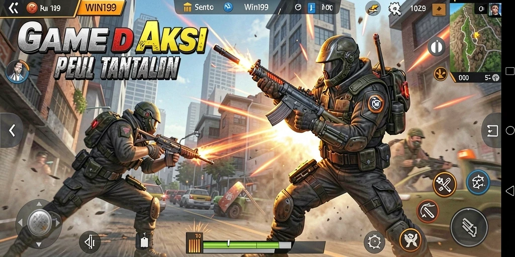 Tampilan mendebarkan gameplay WIN199 yang penuh aksi.