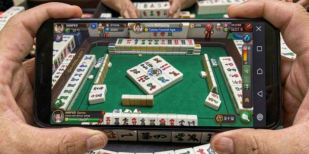 Tampilan gameplay <strong>WINPKR</strong> yang menarik dan seru saat bermain Mahjong.
